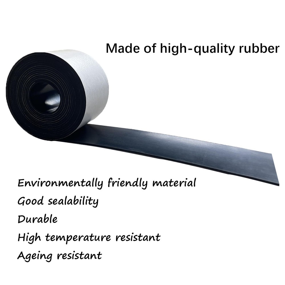 Solid Rubber Sheet with Adhesive 1/16 .062" Thick X 2" Wide X 10'Long Solid R...