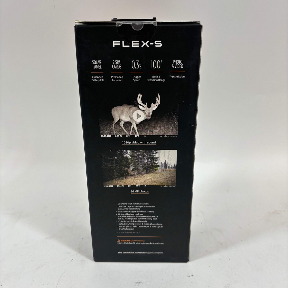 New Spypoint Flex S Solar Cellular Trail Camera