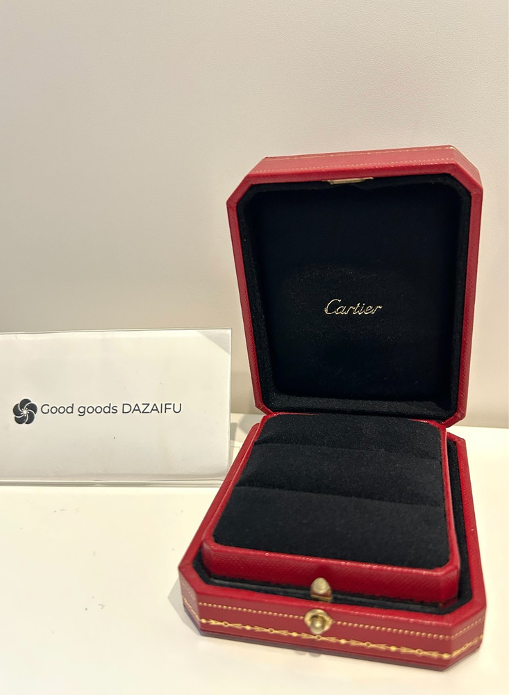 Cartier Pair Ring Empty Box Red Leather Case & Outer Box Set Gift Authentic