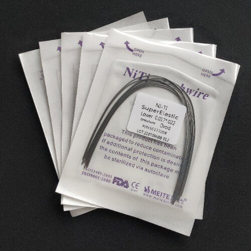 10Pcs Dental Super Elastic Niti Arch Wire Rectangular Bows Arcs Natural Form