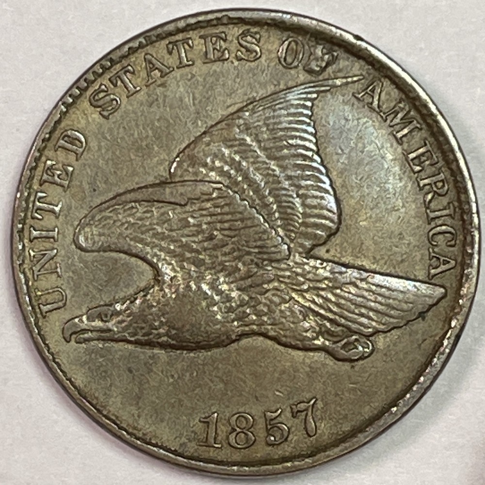 1857 Flying Eagle Cent Almost Uncirculated AU Coin #18608