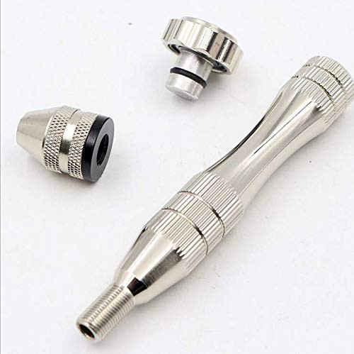 Precision Pin Vise Hand Drill - Steel Manual Tool with 20-Piece Micro Bits