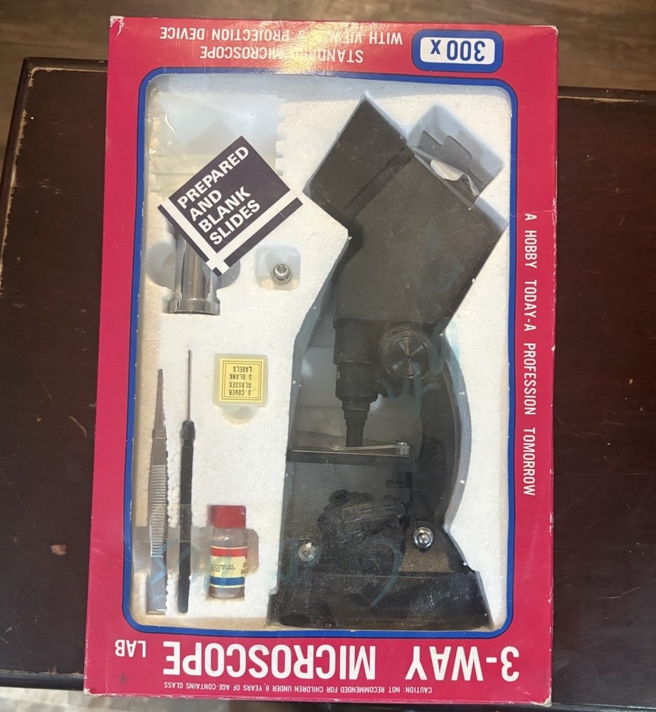 Vintage Microscope With Viewer And Projection Device