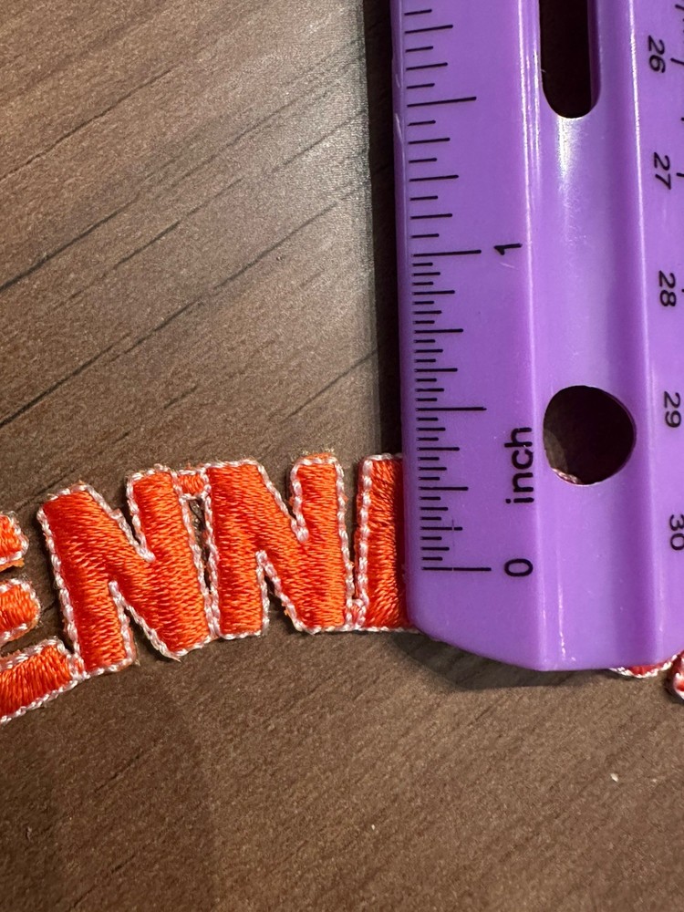 Vintage University ofTennessee Arched Orange Iron On Patch