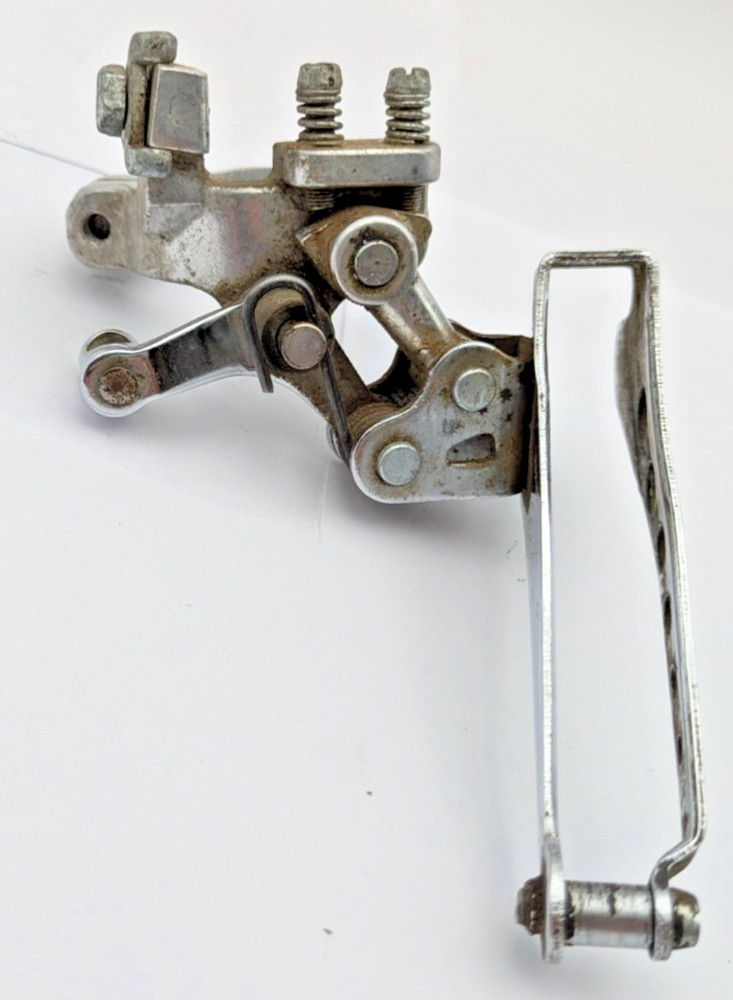 SUNTOUR COMPE-V FRONT DERAILLEUR JAPAN MAEDA 28.6 SILVER BOTTOM PULL CABLE STOP
