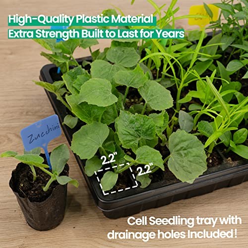 2 Set 60-Cell Seed Starter Kit - Strong Seed Trays with Humidity Domes, 2 SET