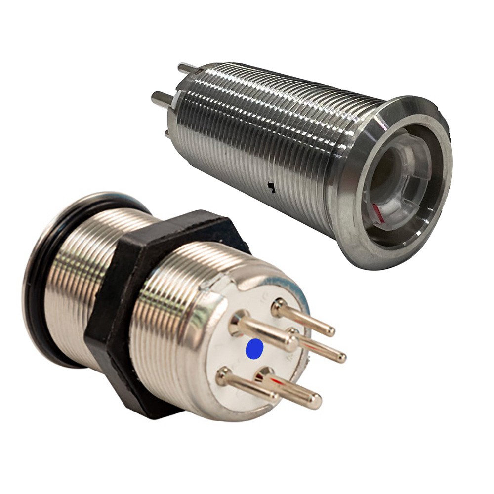 Bluewater 22Mm Inrush Push Button Switch Off/On/On - Blue/Green/Red Led - Switc