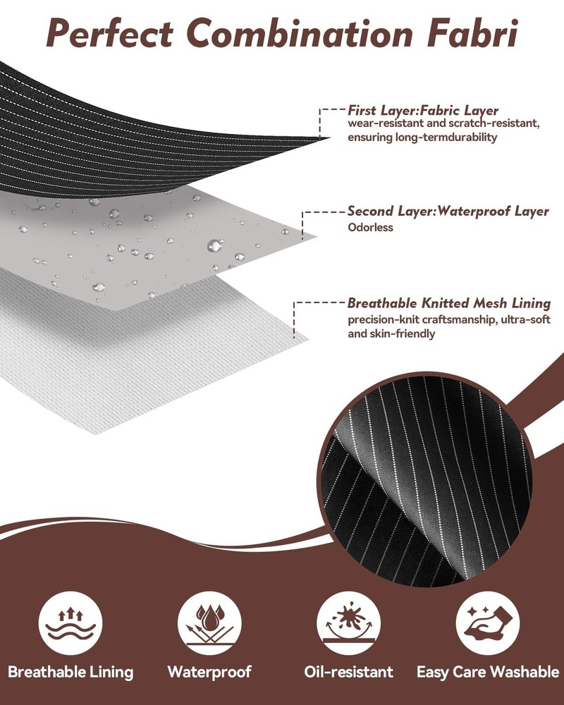 Aprons for With Pockets,Adjustable Kitchen Apron with 2 Interchangeable Towel...