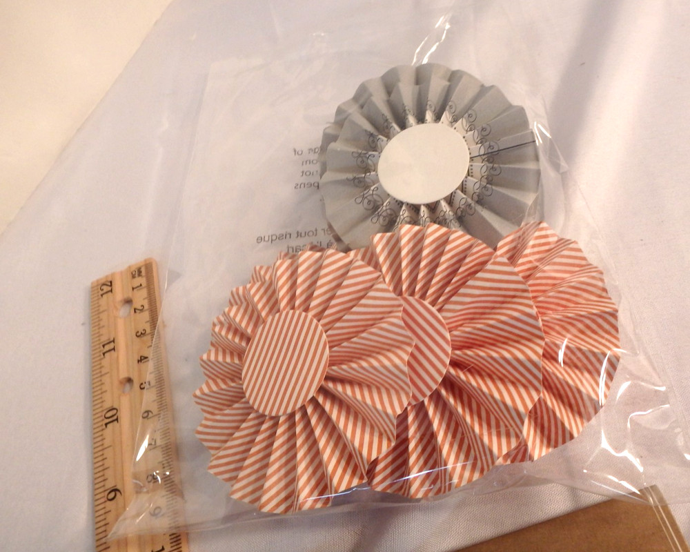 Anna Griffin Rosettes, Bows, Blue Brads Lot, New