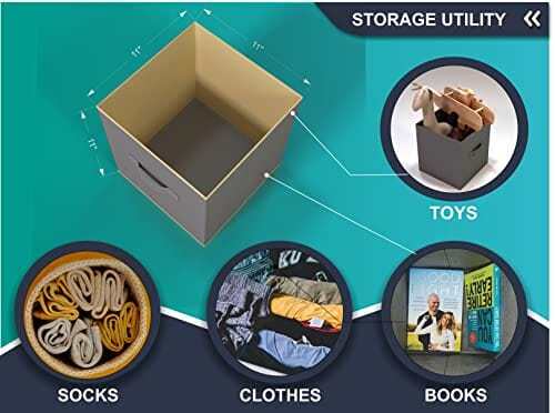 Storage Cube Bins 6 Pack Fits IKEA Kallax Foldable Fabric Organizer