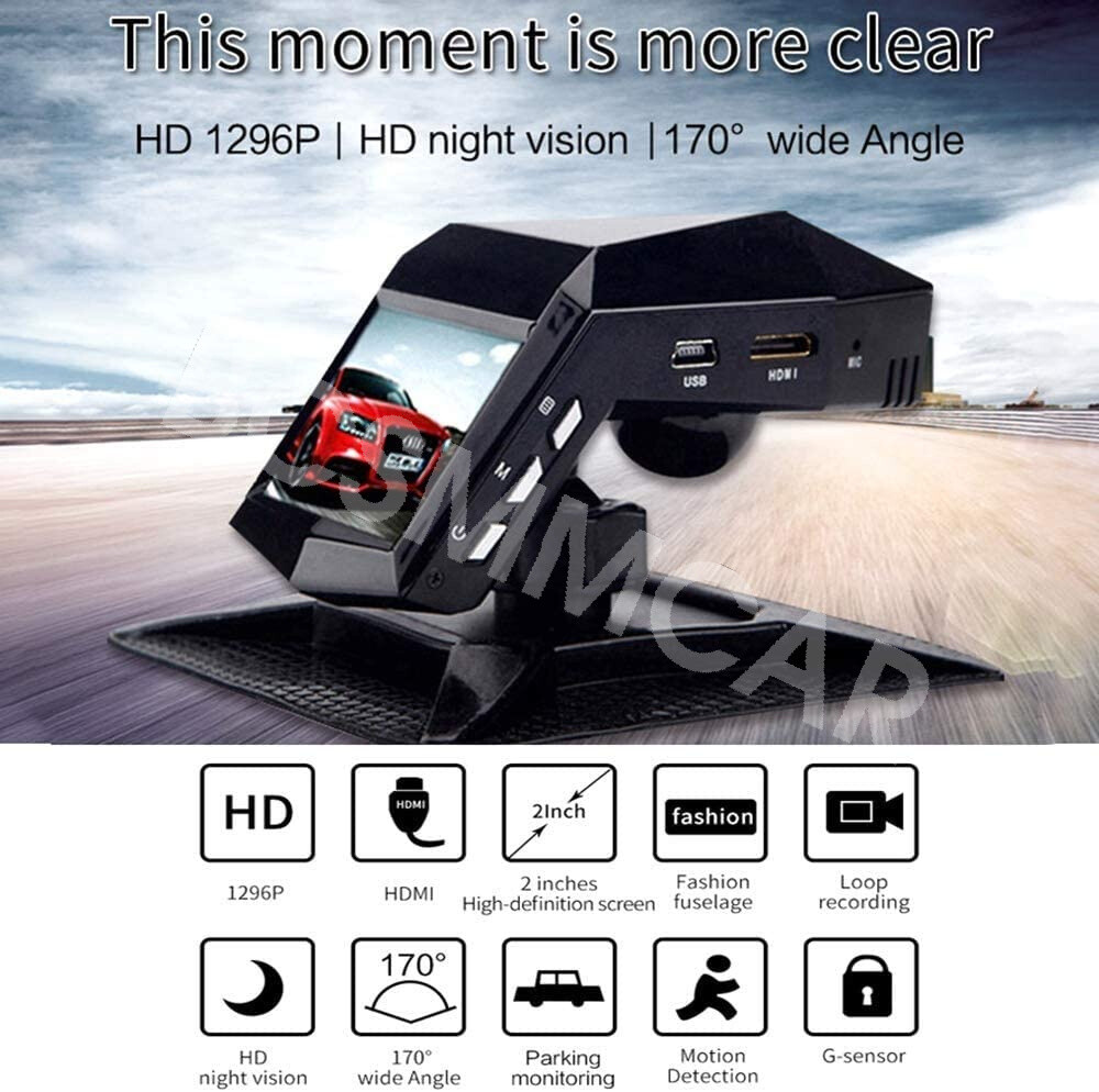 Car DVR Dash Cam Front Camera G-Sensor Recorder 2 in Video Night Vision