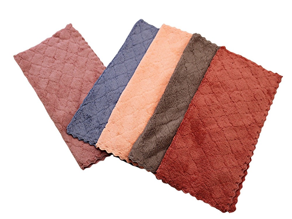5-Pack Microfiber Cleaning Cloths (Solid Colors) – 11.5"x11.5" Soft, Absorbent