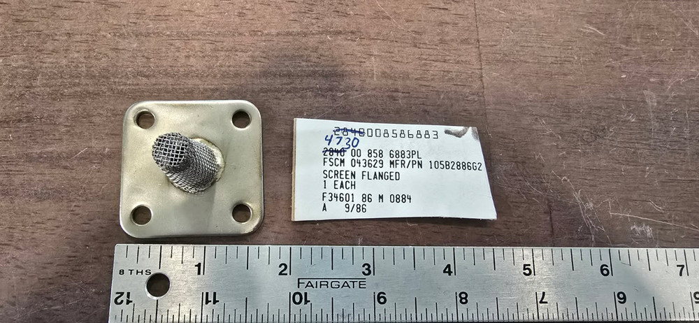 GENERAL ELECTRIC FLANGE SCREEN 105B2886G2 4730-00-858-6883 J-47,J-79,T-58,T-64