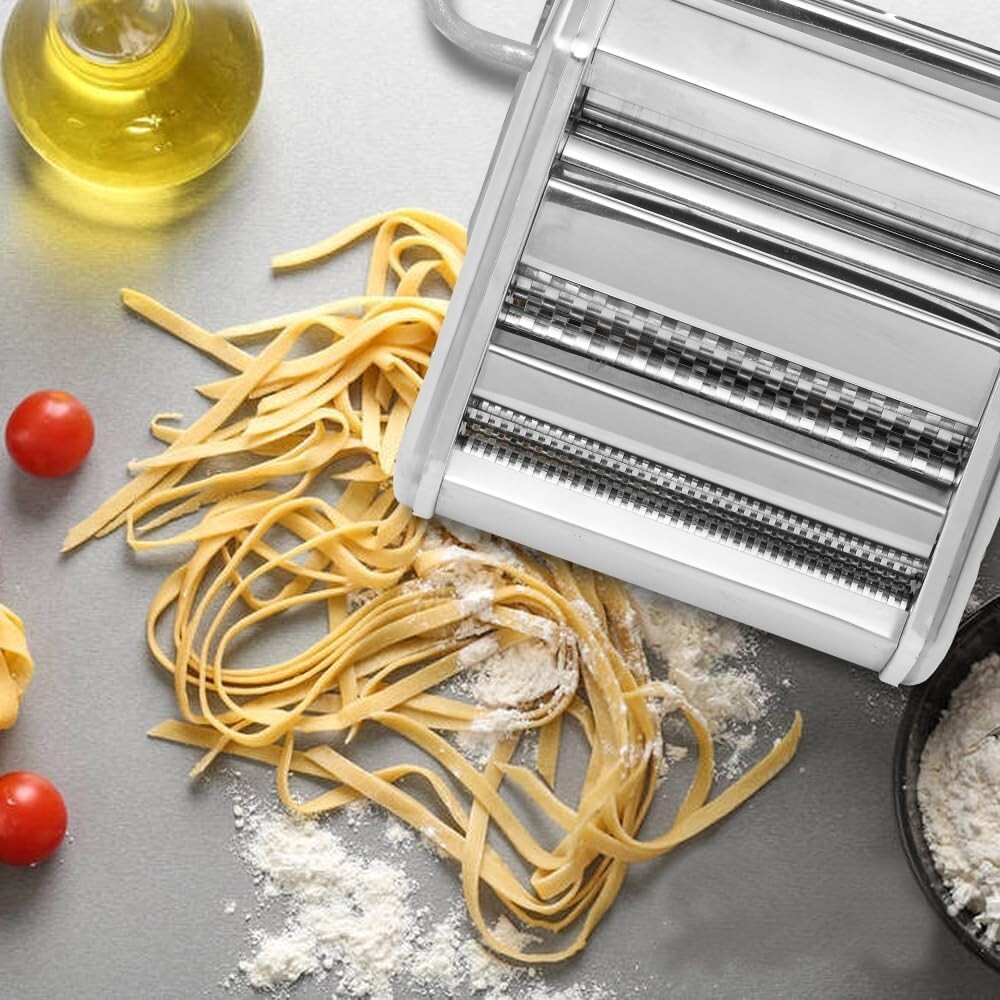Stainless Fresh Pasta Maker Roller Machine for Spaghetti Noodle Kitchen Tool US