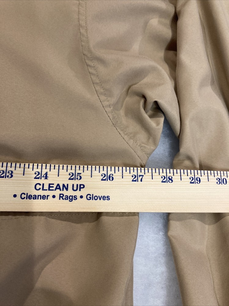 Zero Restriction Golf Mens XL Beige Tan Windbreaker Pullover 1/4 Snap Jacket