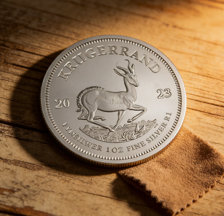 2023 1oz South Africa Silver Krugerrand Coin 1 oz.999 Fine Silver in a Capsule！