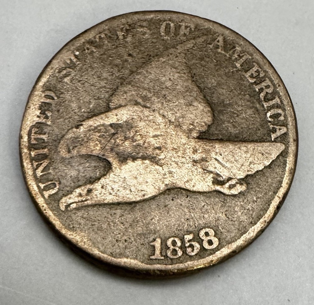 1858 Flying Eagle Cent Large Letters 1C