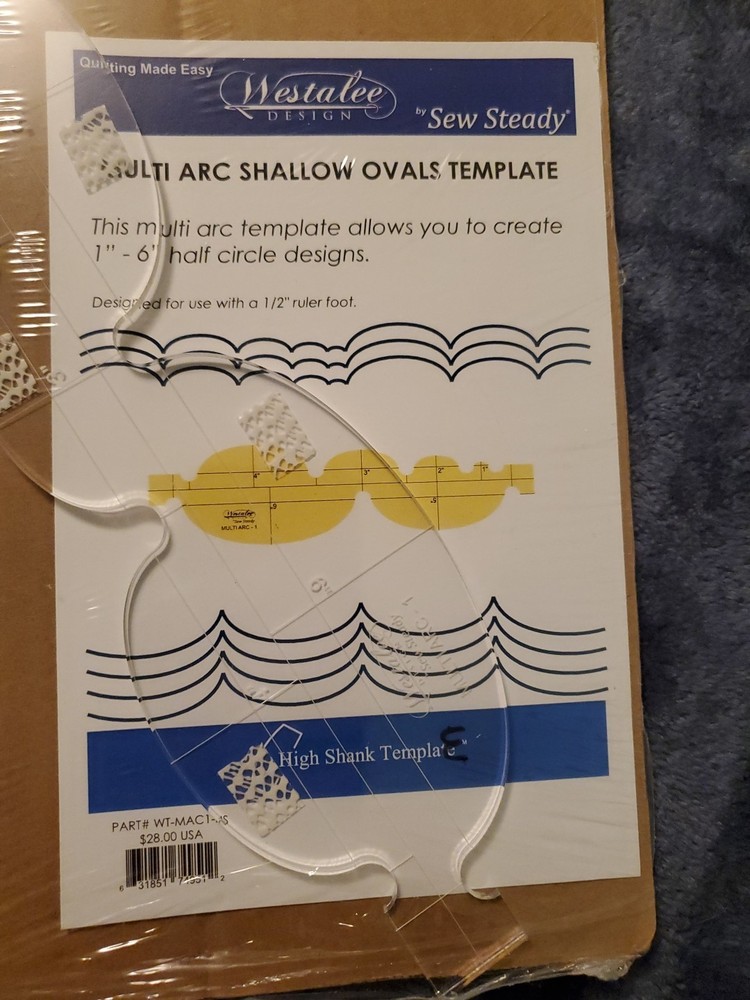 Westalee Sew Steady Multi Arc Shallow Ovals Template