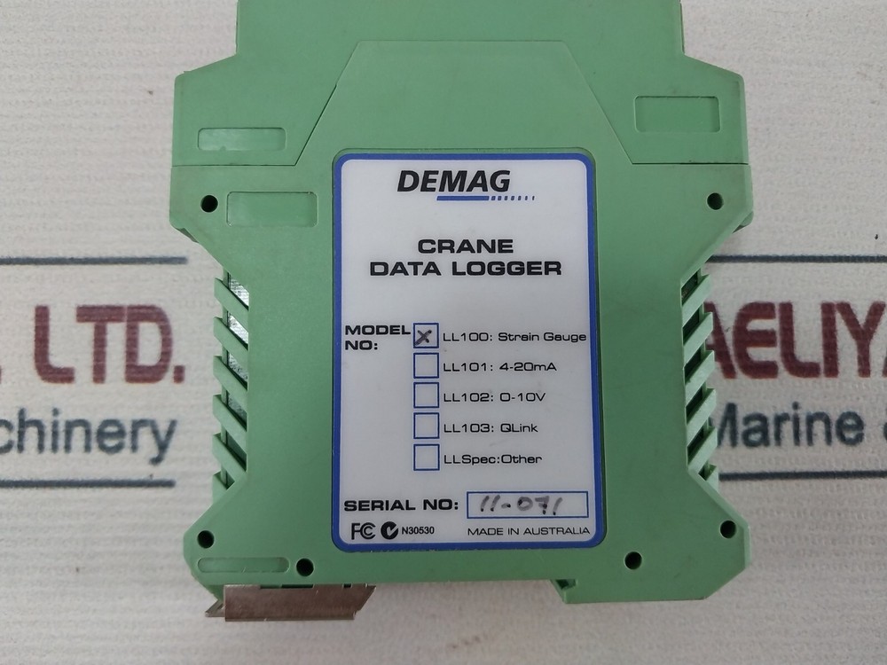 DEMAG LL100 Crane Data Logger 240V AC 3A