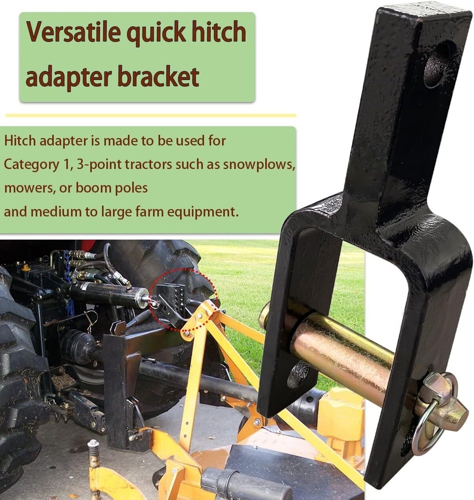 Efficient Quick Hitch Adapter with Powder-Coated Finish for Tractor Versatility