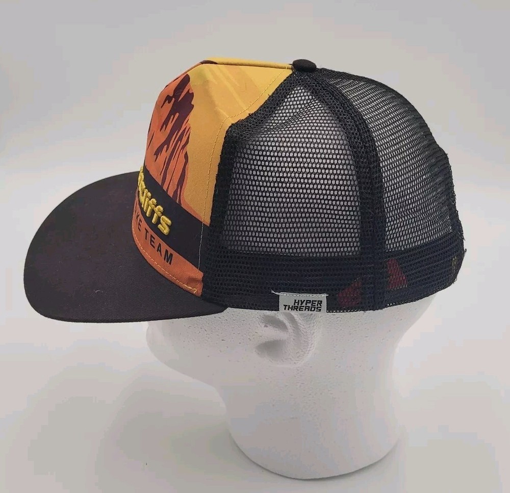 Hyperthreads Crimson Cliffs Mountain Bike Team Trucker Hat Adjustable W Flaw