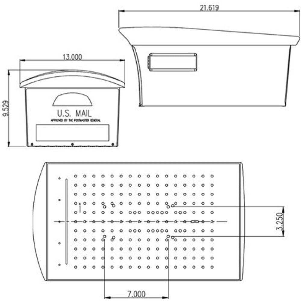 Gibraltar Mailboxes Mailsafe Large Capacity Rust-Proof Plastic Black, Post-Mount