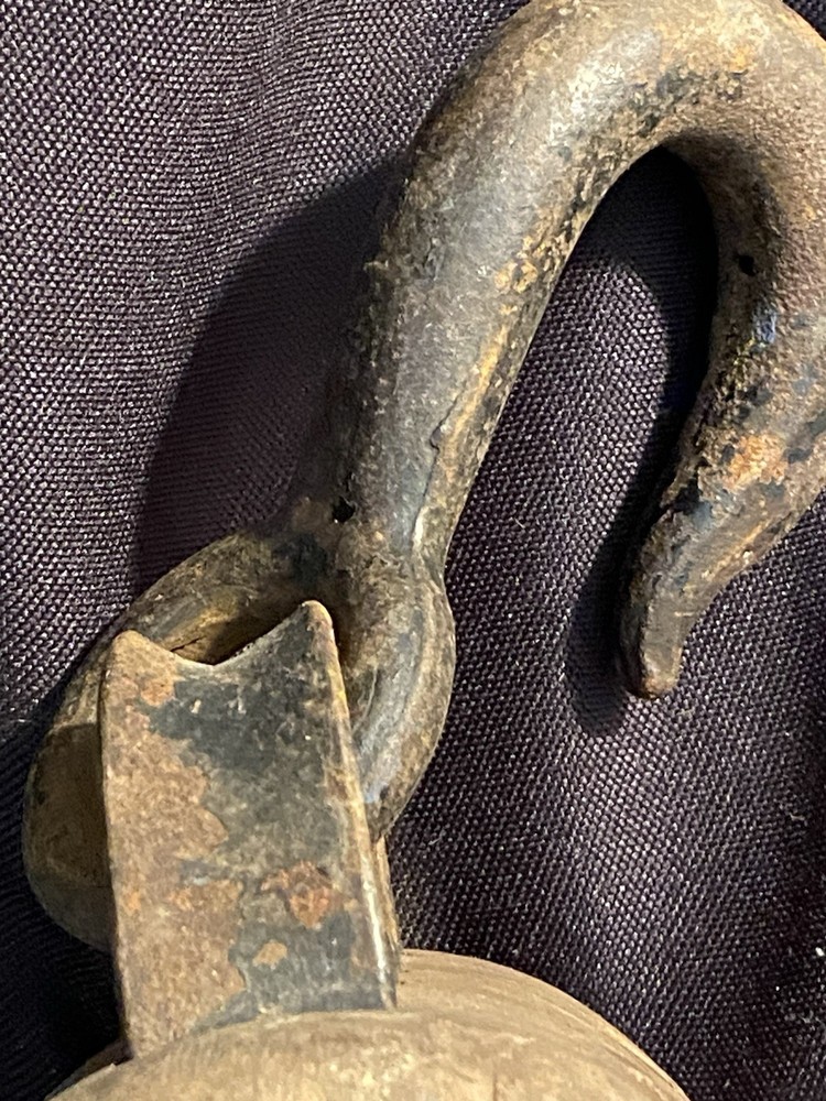 Antique Wooden Double Pulley
