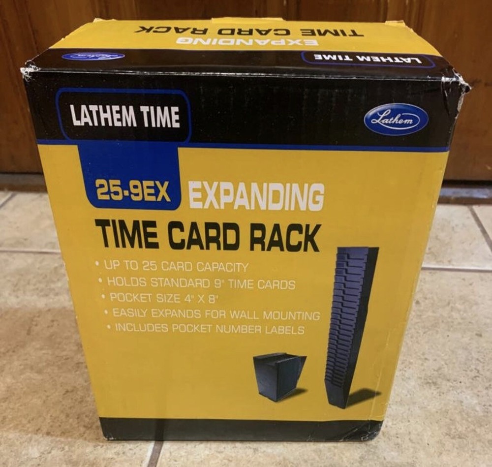 Lathem Time Expandable 25 Time Card Rack, Black 25-9EX