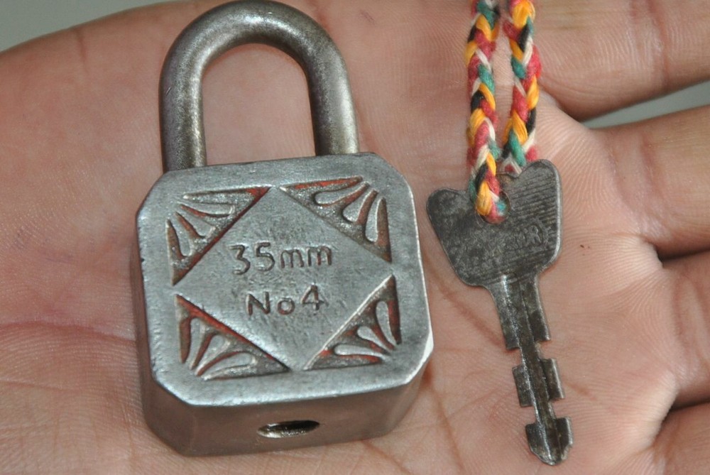 Vintage Iron VULCO Solid Unique Shape No.4 35MM Handcrafted Padlock