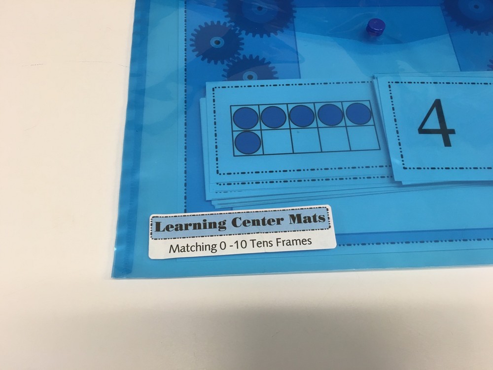 0-10 Matching Ten Frames Learning Center- Laminated - Math Mats