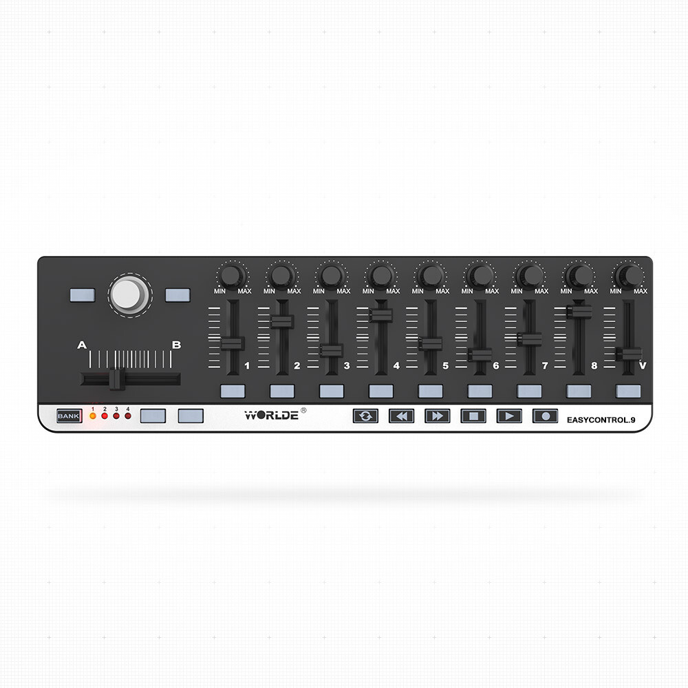 WorldE EasyControl.9 Portable Mini USB 9 Slim-Line Control MIDI Controller Syste