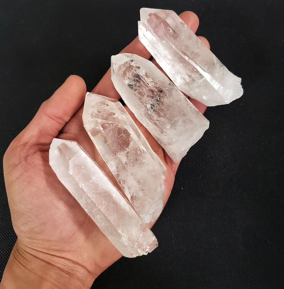 LARGE QUARTZ POINTS - SET OF 4 - Quartz Crystal Points from Brazil