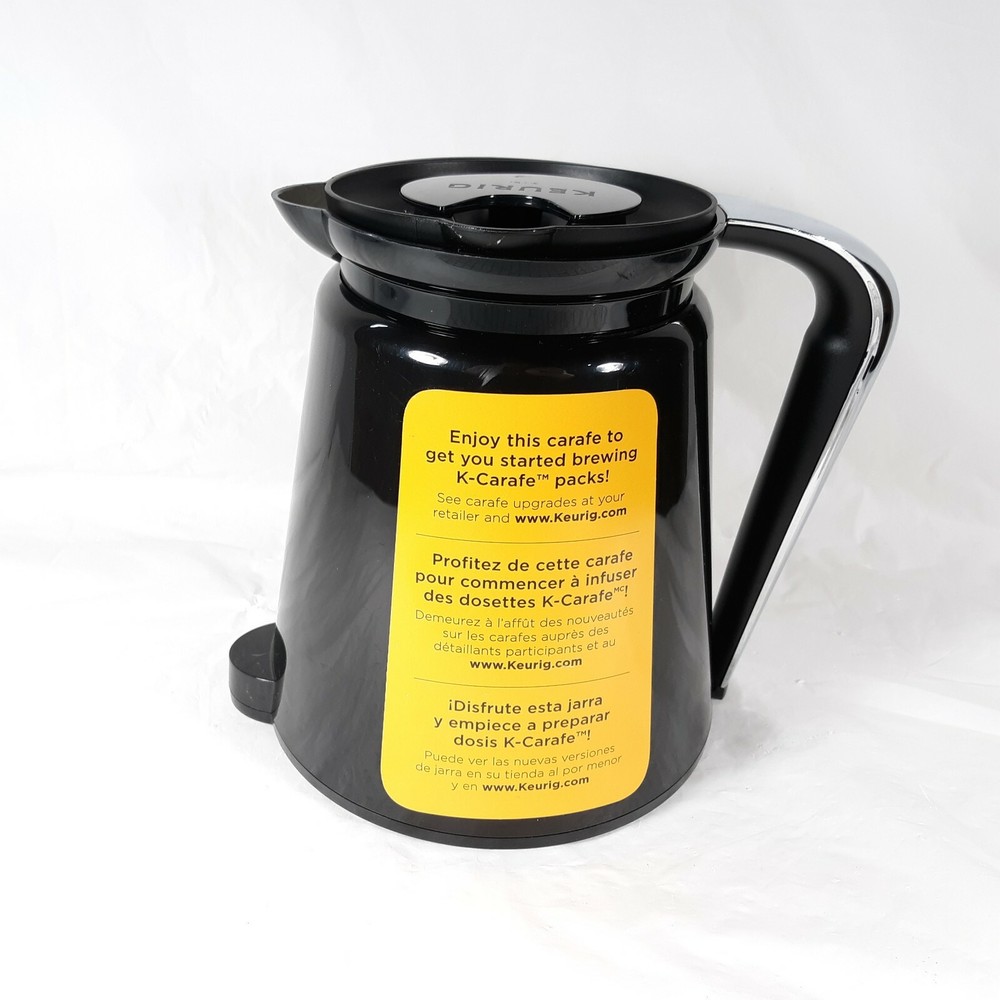 Keurig Carafe 2.0 Plastic Black Silver Handle Replacement