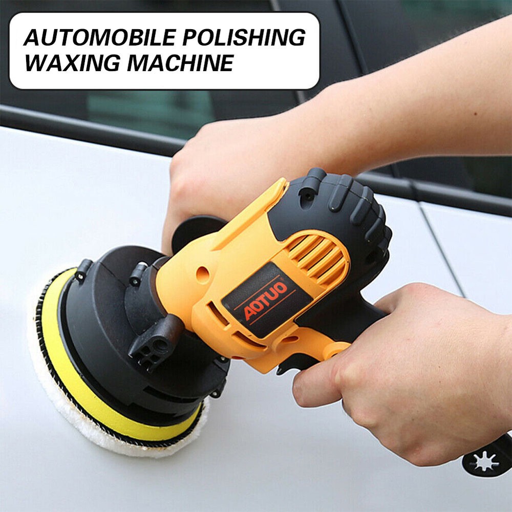 Car Polisher Buffer Sander 700W Auto Polishing Machine & 5" Pad Bonnet Kit Set