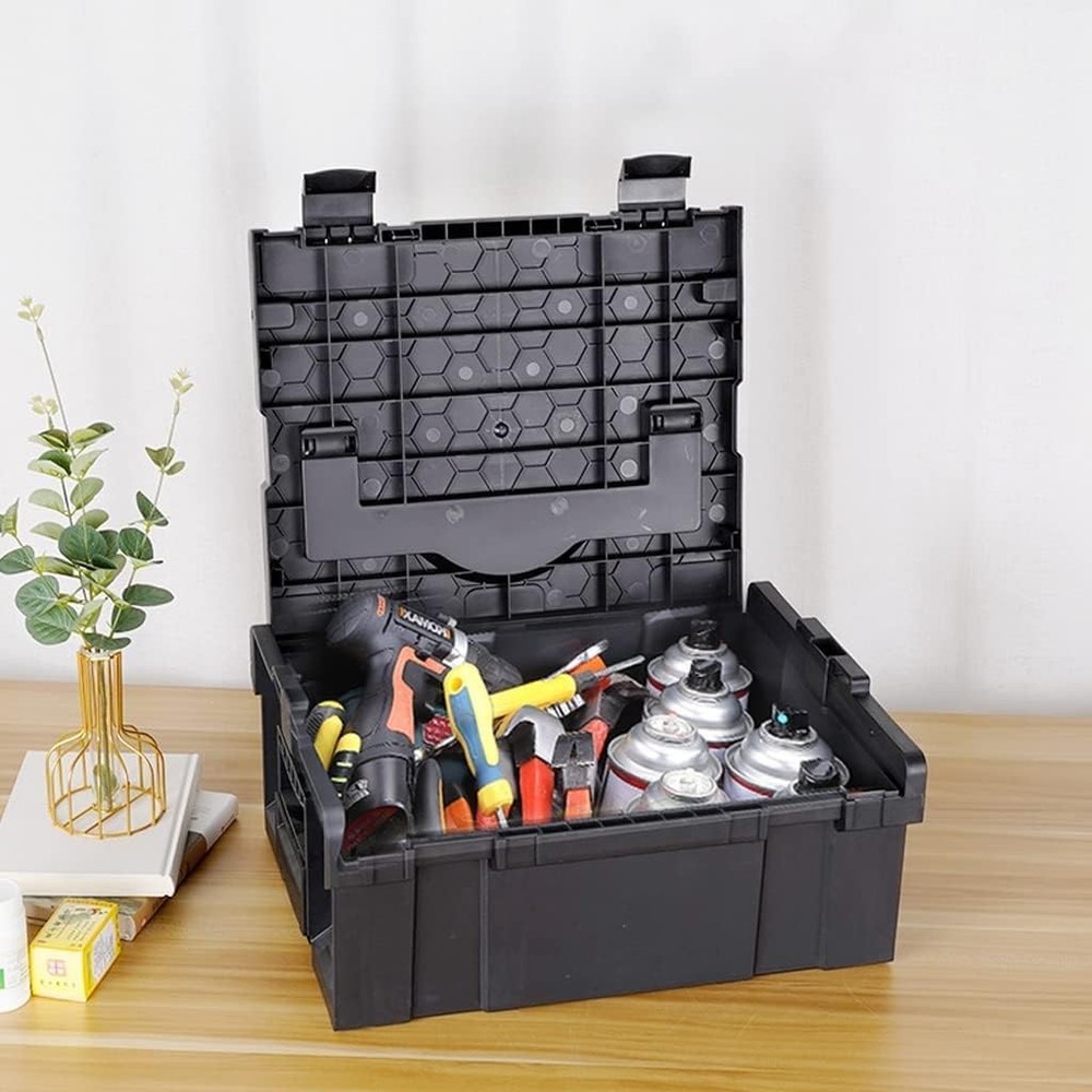 POCHY Solid Tool Box Tool Boxes Plastic Toolbox Organizer Tool Kit Portable Hard