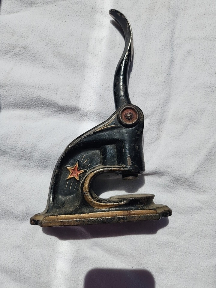 Vintage Cast Iron Notory Hand Press Embossing Machine