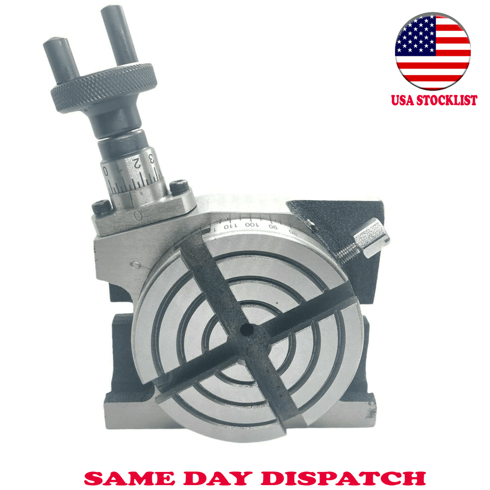 NEW HORIZONTAL & VERTICAL ROTARY TABLE TABLE 3"/80MM (4 SLOT)