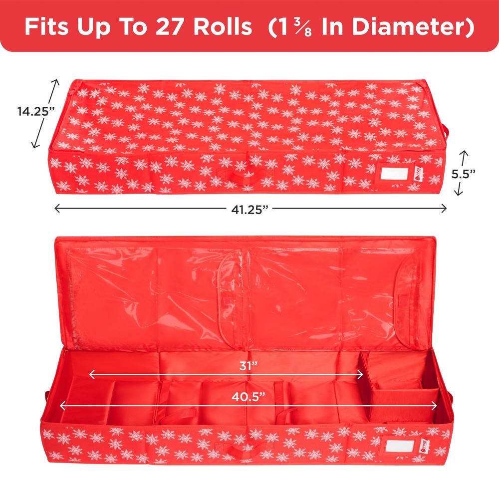 Premium Wrapping Paper Storage Container -Durable Material 600D tear-proof - ...