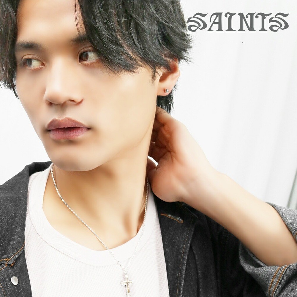 SAINTS Mini Silver Skull Stud Earring (Single, 925 Silver)