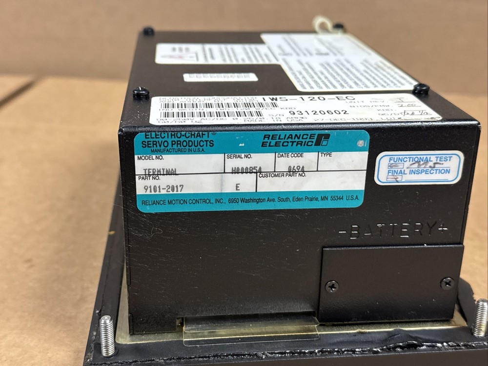 Electro Craft IWS-120-EC Operator Interface Terminal 9101-2017 FAST SHIPPING