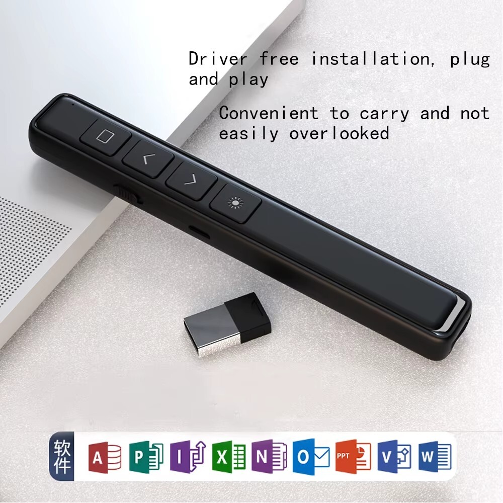 WIRELESS PRESENTER POWERPOINT PRESENTATION USB LASER POINT CLICKER USB CHARGE
