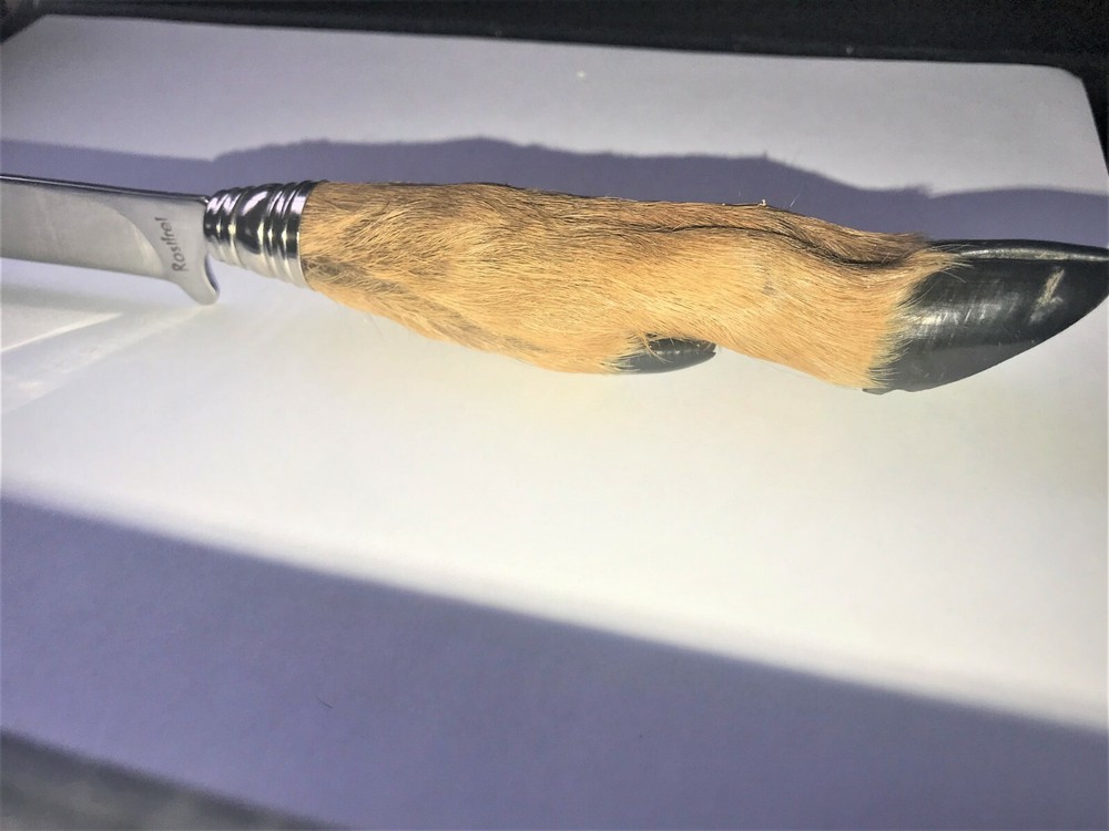 Rostfrel Deer Hoof knife with sheath