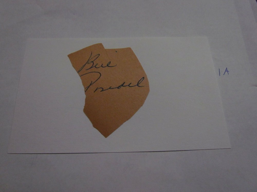 Bill Posedel Autographed Cut on Index Card