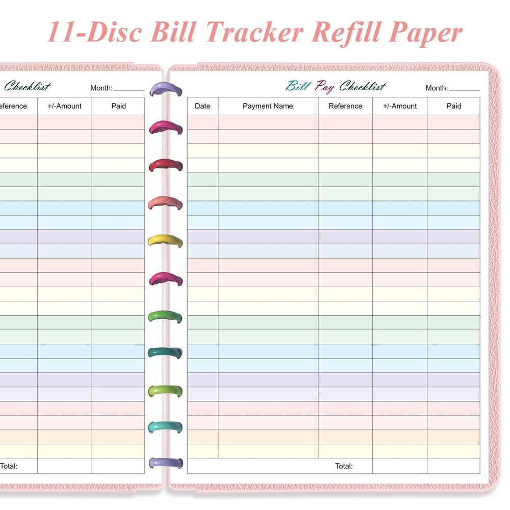 A4 TUL Bill Payment Checklist Refills - 50 Sheets/100 1-Pack, Multicolored