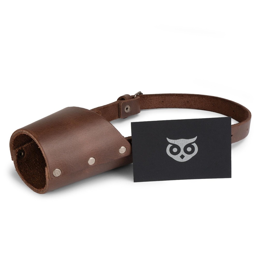 , Leather Dog Muzzle Guard, Secure, Prevents Biting Chewing, Pitbull German S...