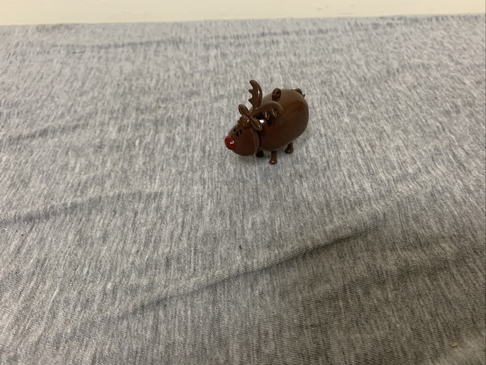 Vintage Plastic Pooper Reindeer Candy Dispenser