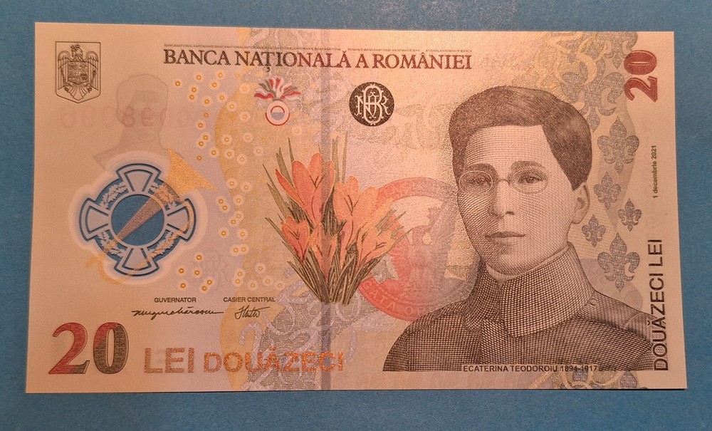 Romania 20 Lei 2021 - Polymer Banknote, UNC - Romanian beautiful note