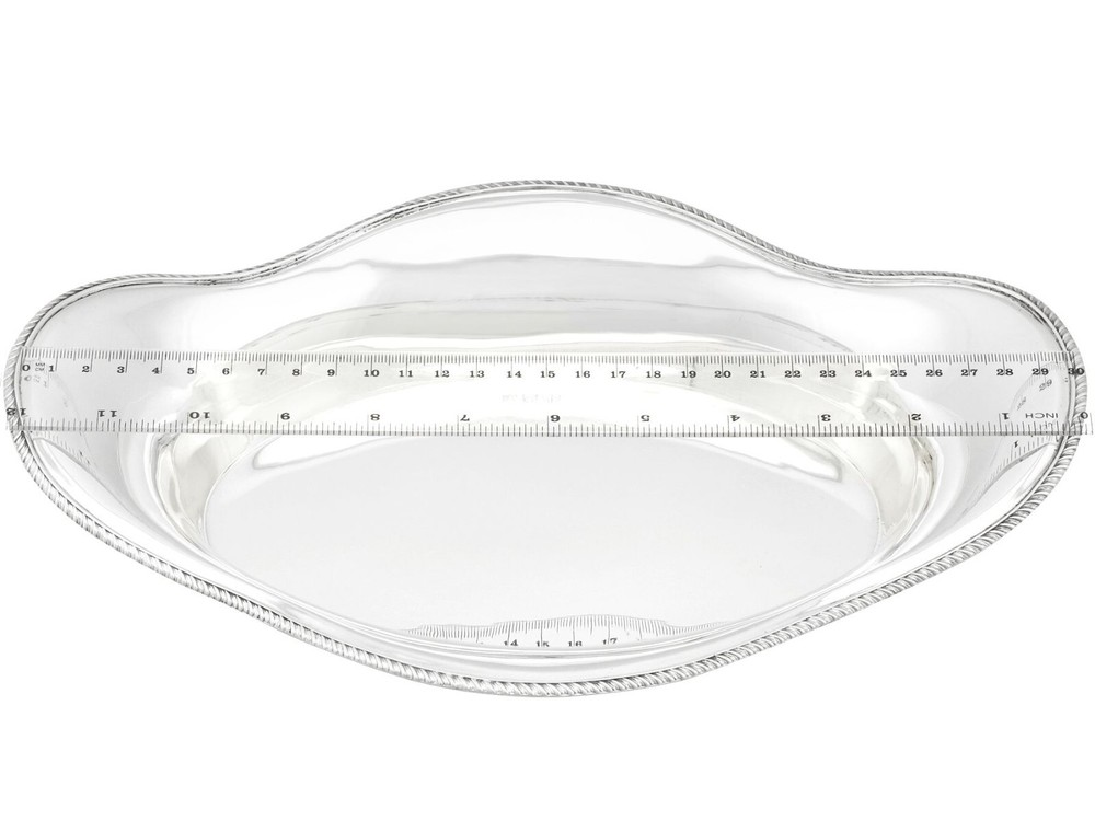Antique Edwardian Sterling Silver Bread Dish