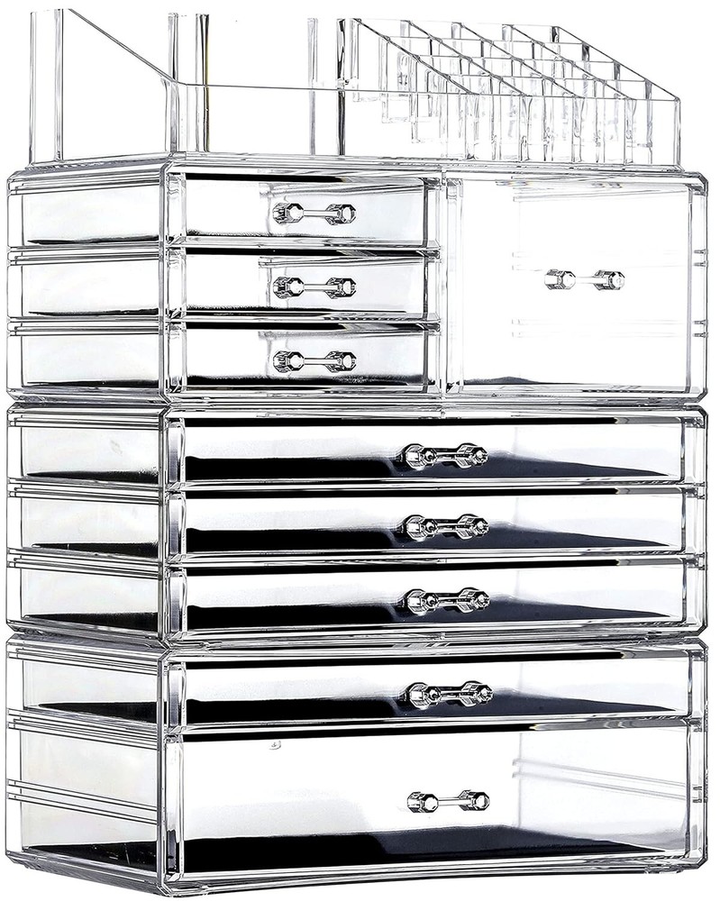 Cq Arcrylic Clear Makeup Organizer and Storage Large Size 9 Drawers