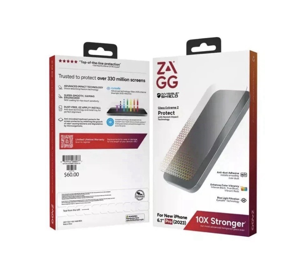 Zagg Invisible Shield Glass Extreme 2 Screen Protector for iPhone 15 Pro
